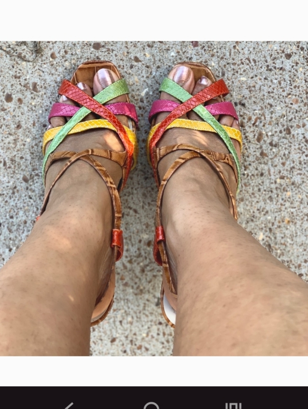 Nine West Multicolored Croco Slingback Heels -Grown& Sexy shoe🌹 😍✨